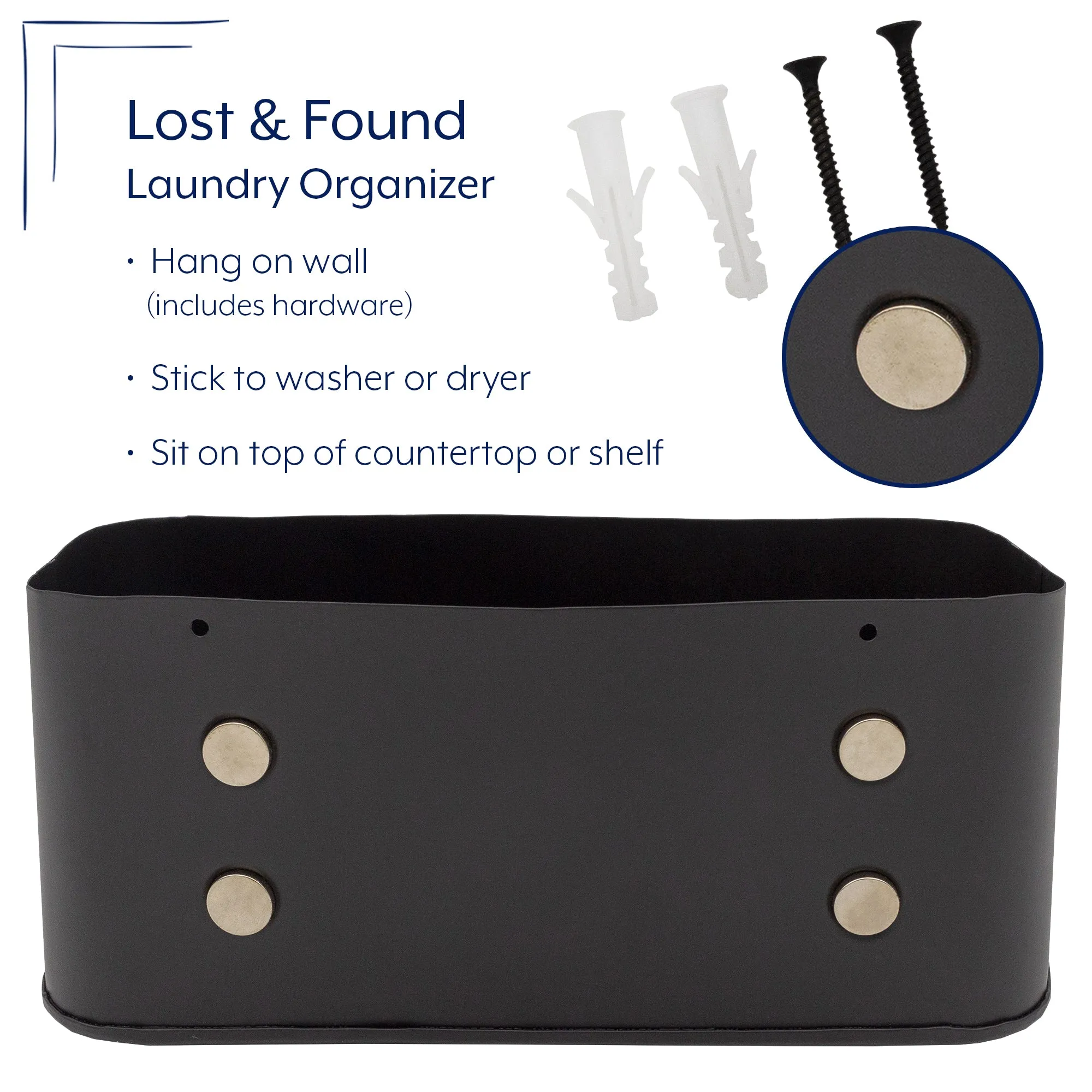 Laundry Lost and Found Pocket Treasures Holder (Black, Case of 50)