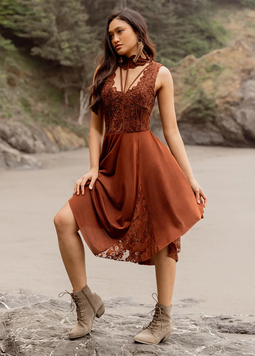 Layana Dress in Cinnamon