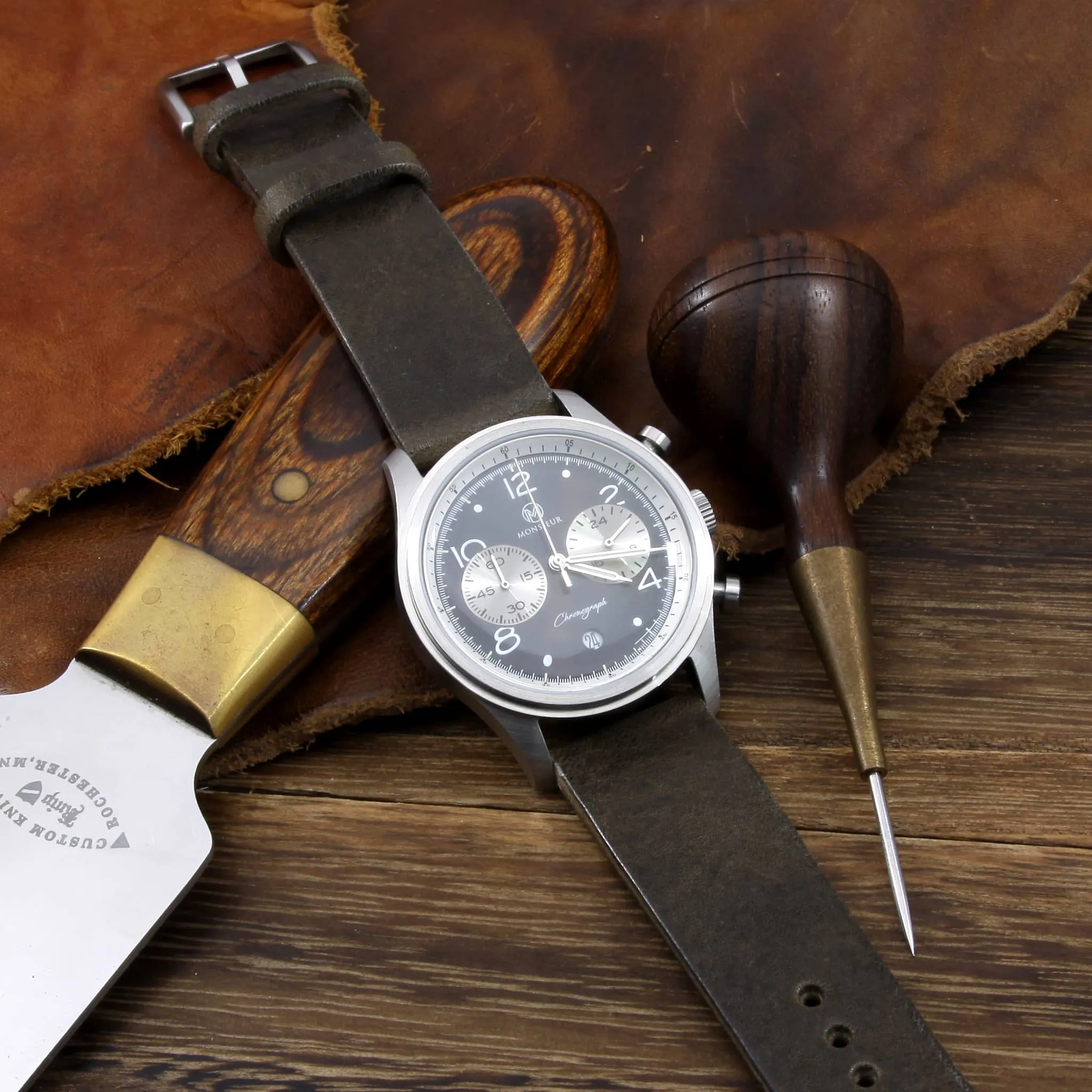 Leather Watch Strap, Vintage 408 | Stitch-less