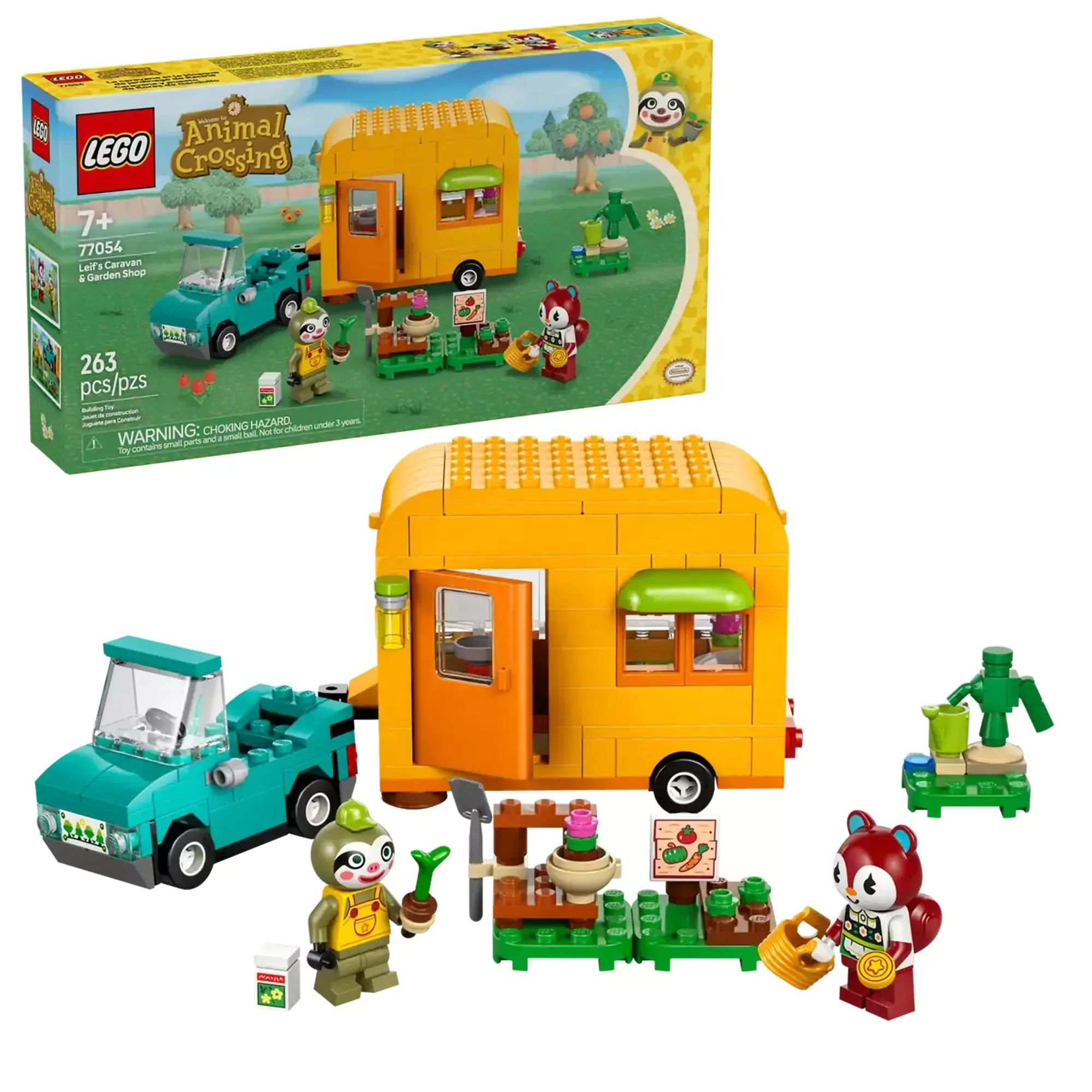 LEGO Animal Crossing Caravana si magazinul de gradinarit al lui Leif 77054, 263 piese