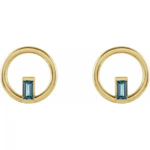 London Blue Topaz Circle Earrings - Special Order