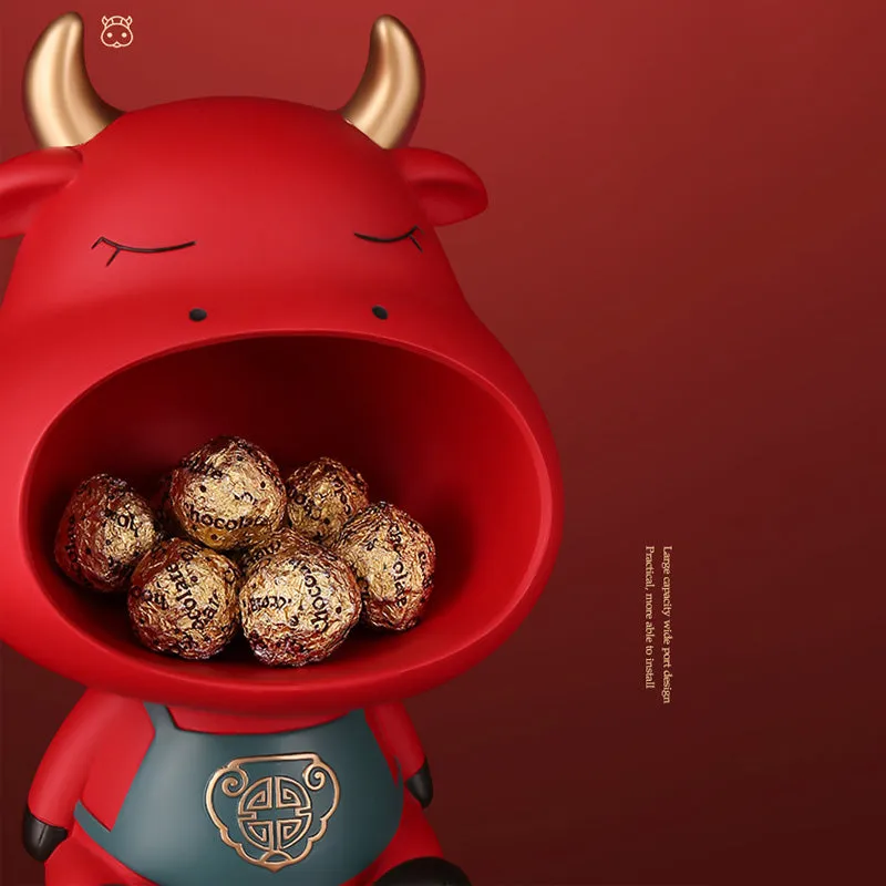 Lucky Ox Year Mascot Nordic Creative Storage Cute Animal  Home Decoration-Jennyhome