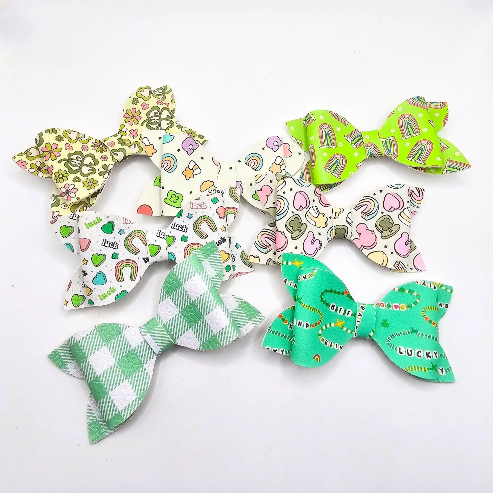 Magical Charm Faux Leather Hair Bows