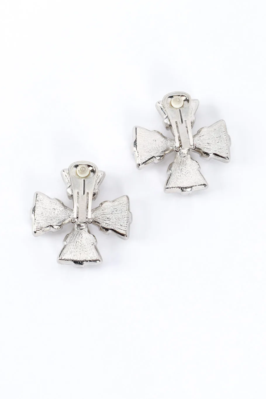 Maltese Crystal Cross Earrings