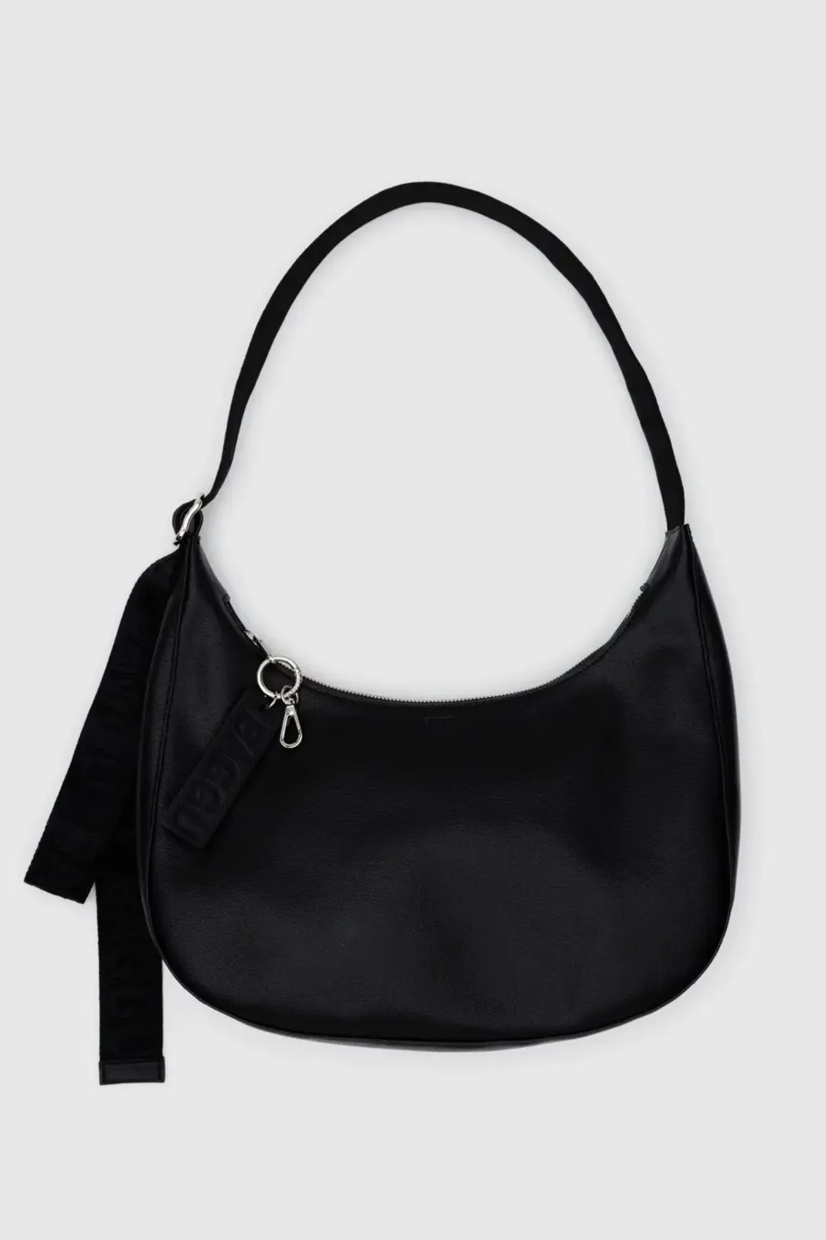 Medium Recycled Leather Crescent Bag