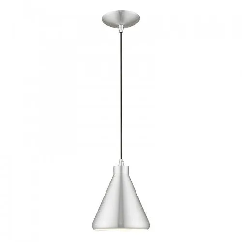 METAL 1 LIGHT MINI PENDANT, BRUSHED ALUMINUM