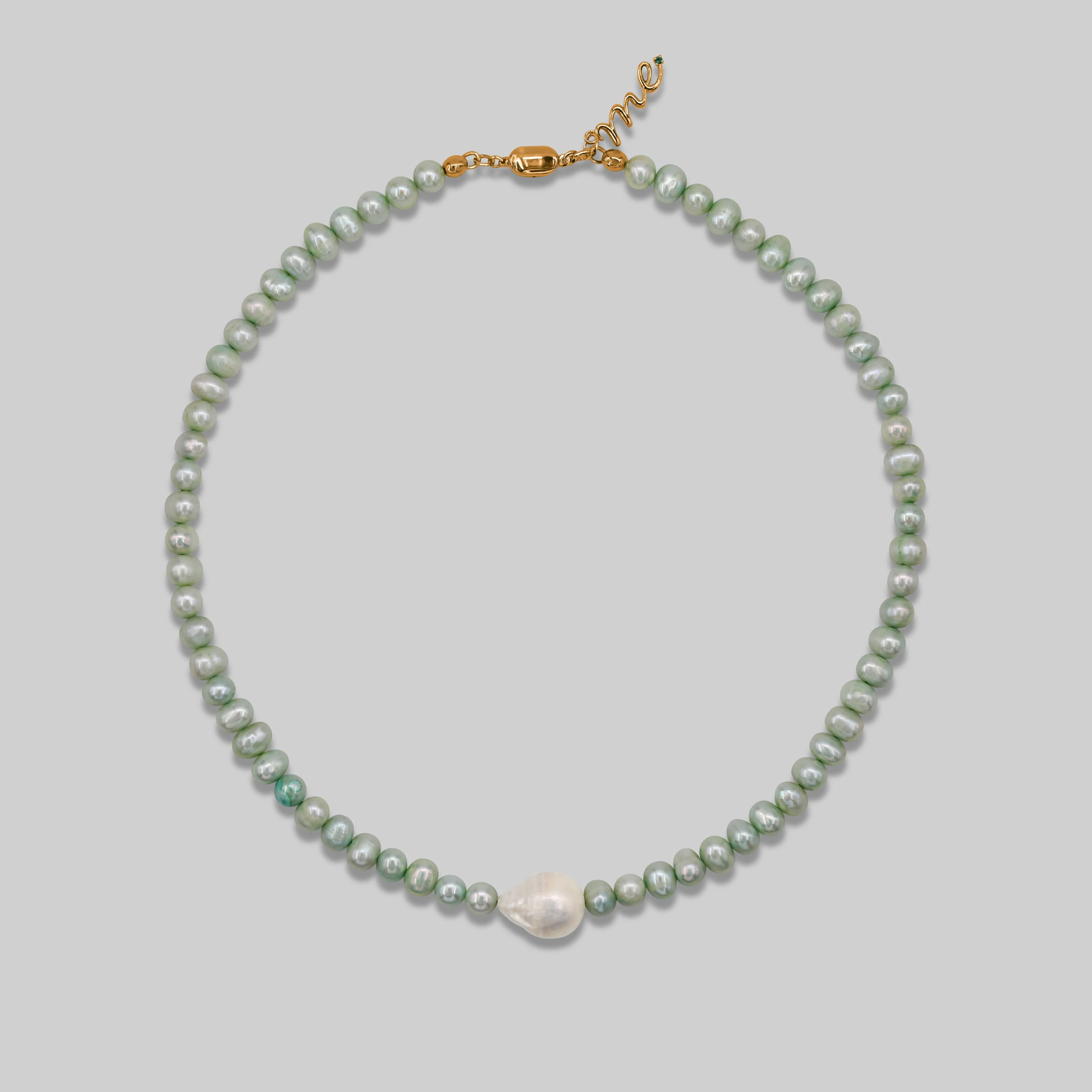 Mint Pearl Necklace