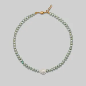 Mint Pearl Necklace