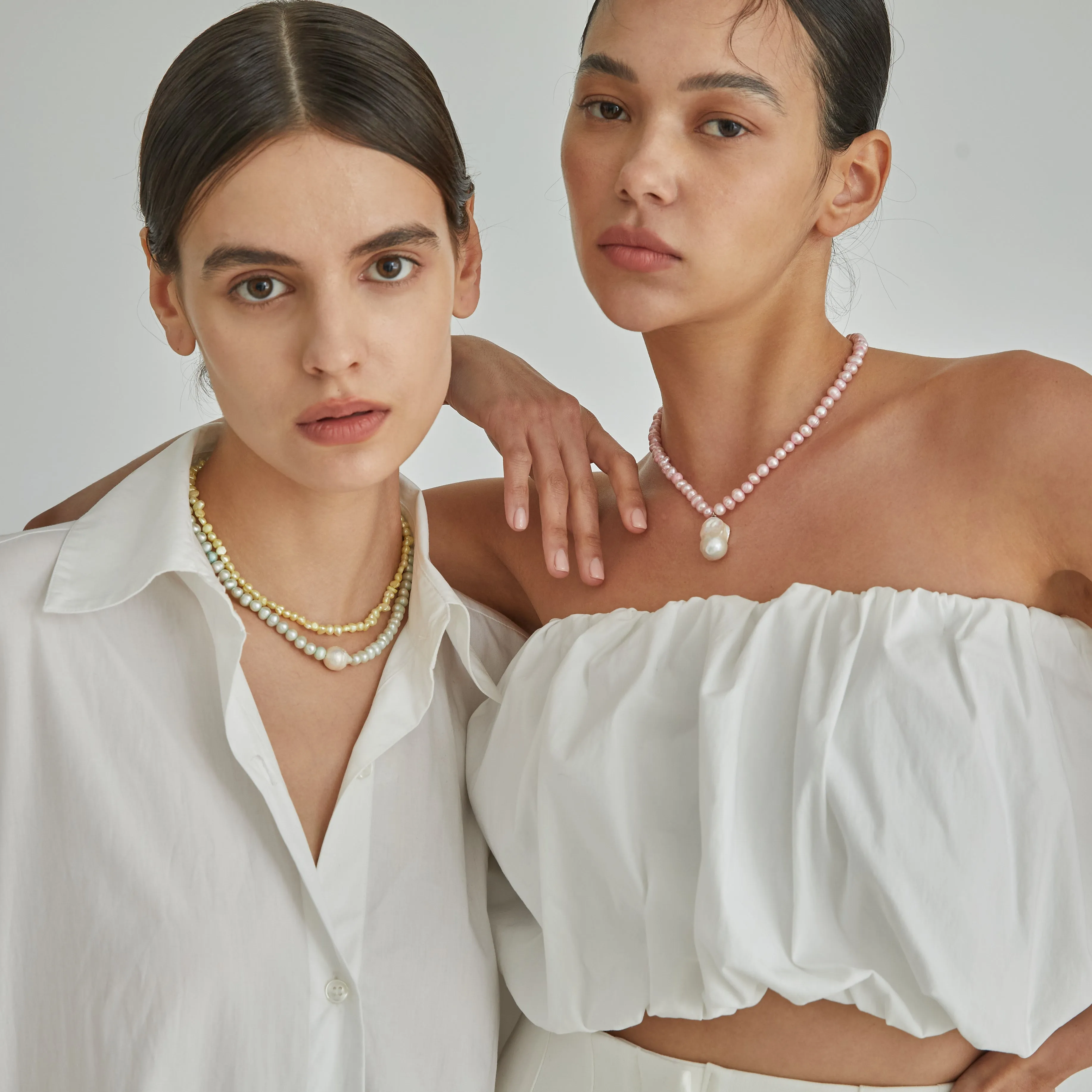 Mint Pearl Necklace