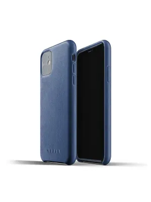 Mujjo Full Leather Case for iPhone 11 Monaco Blue