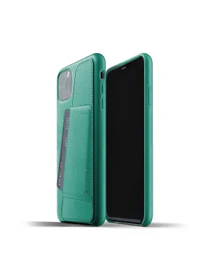 Mujjo Full Leather Wallet Case for iPhone 11 Pro Max Alpine Green