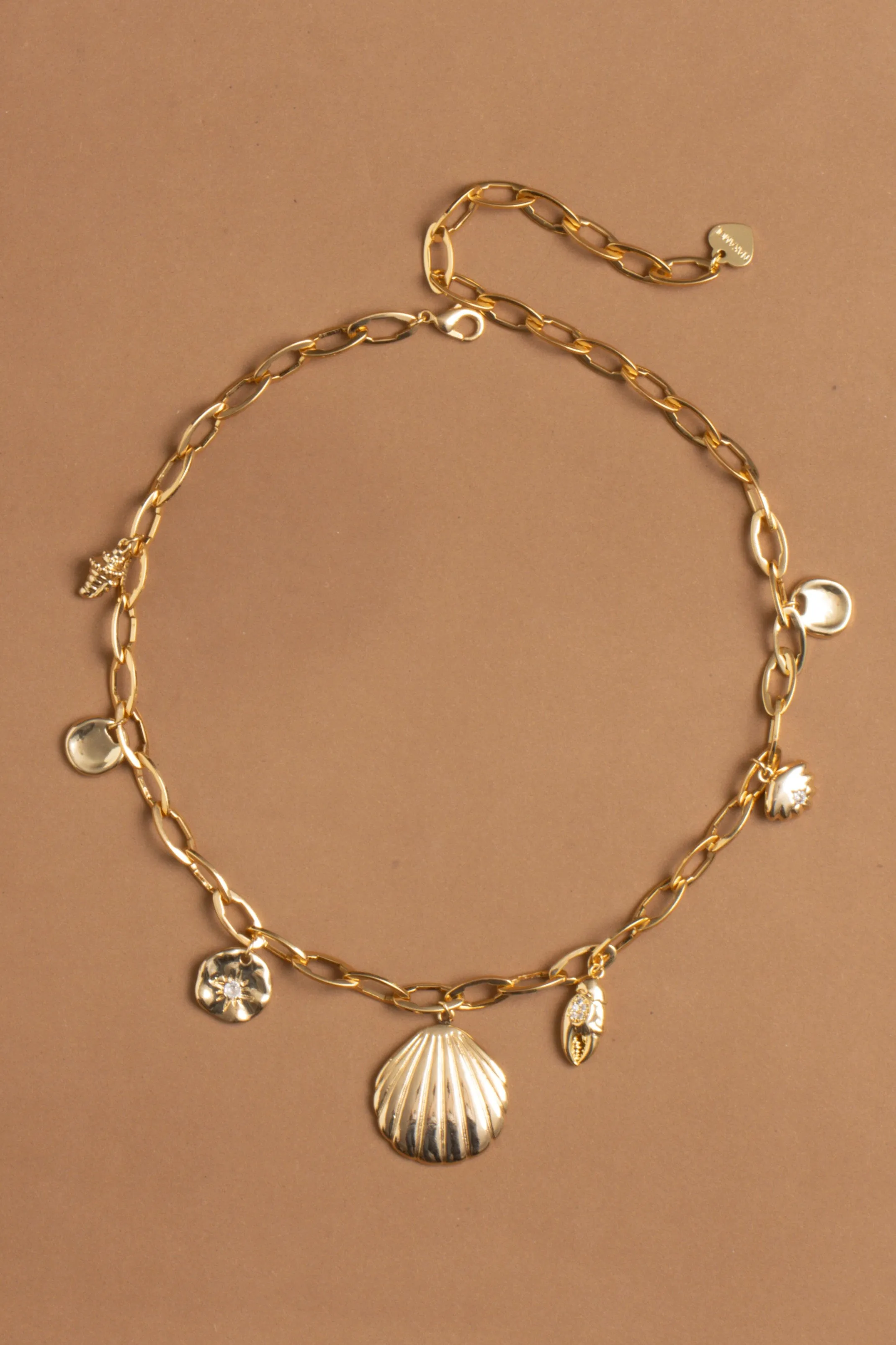 Natural Sea Charm Gold Necklace