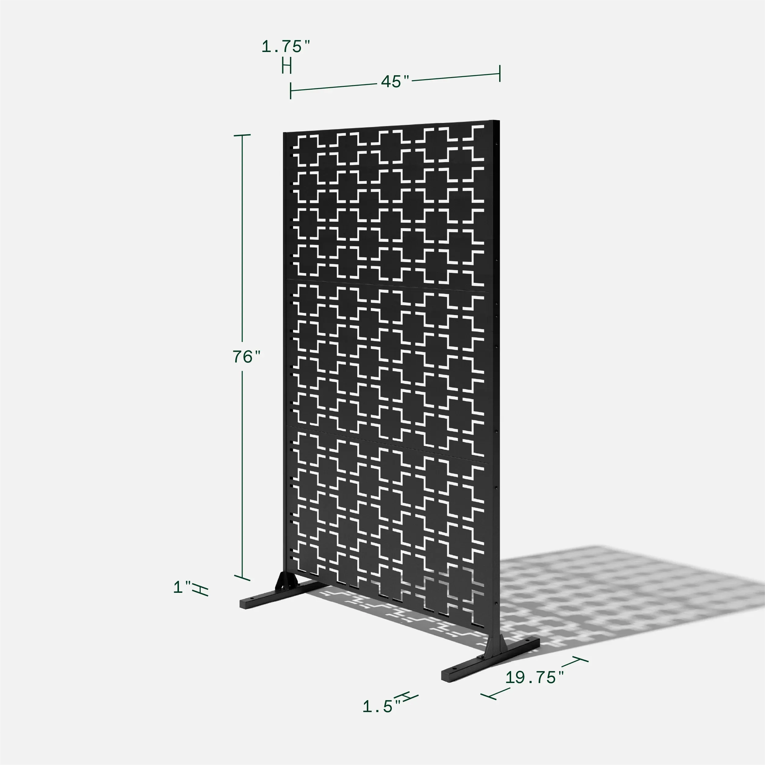 New in box! Veradek Quadra Matte Black Screen Series Metal Privacy Screen with stand! Includes 3 panels & stand! Retails $365 