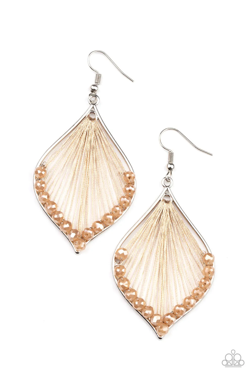 Paparazzi Pulling at My HARP-strings - Brown Earrings