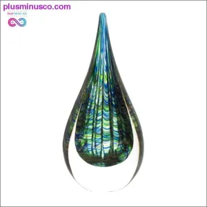 Peacock Inspired Art Glass Sculpture ll Plusminusco.com