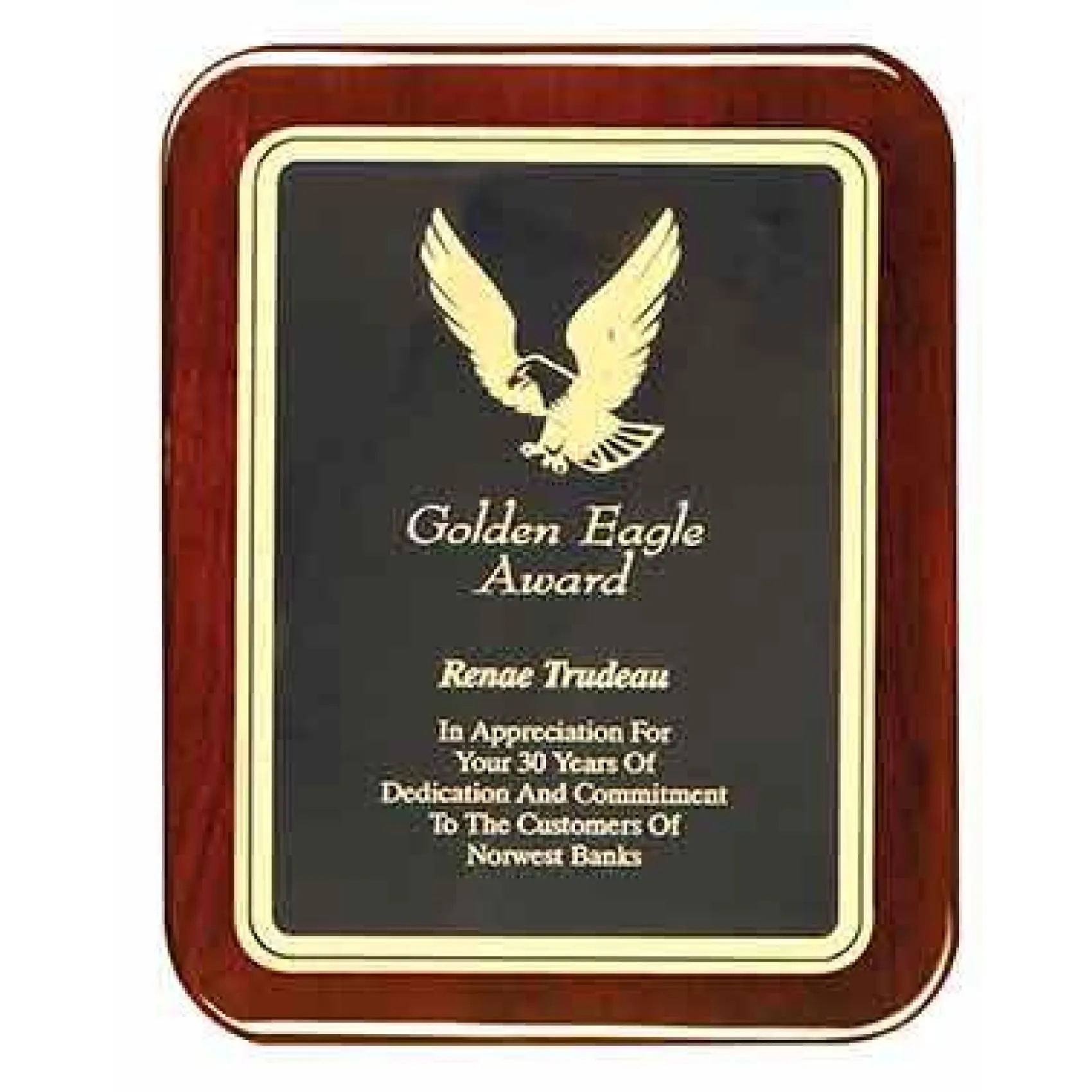 Piano Finish Plaque - Round Corners
