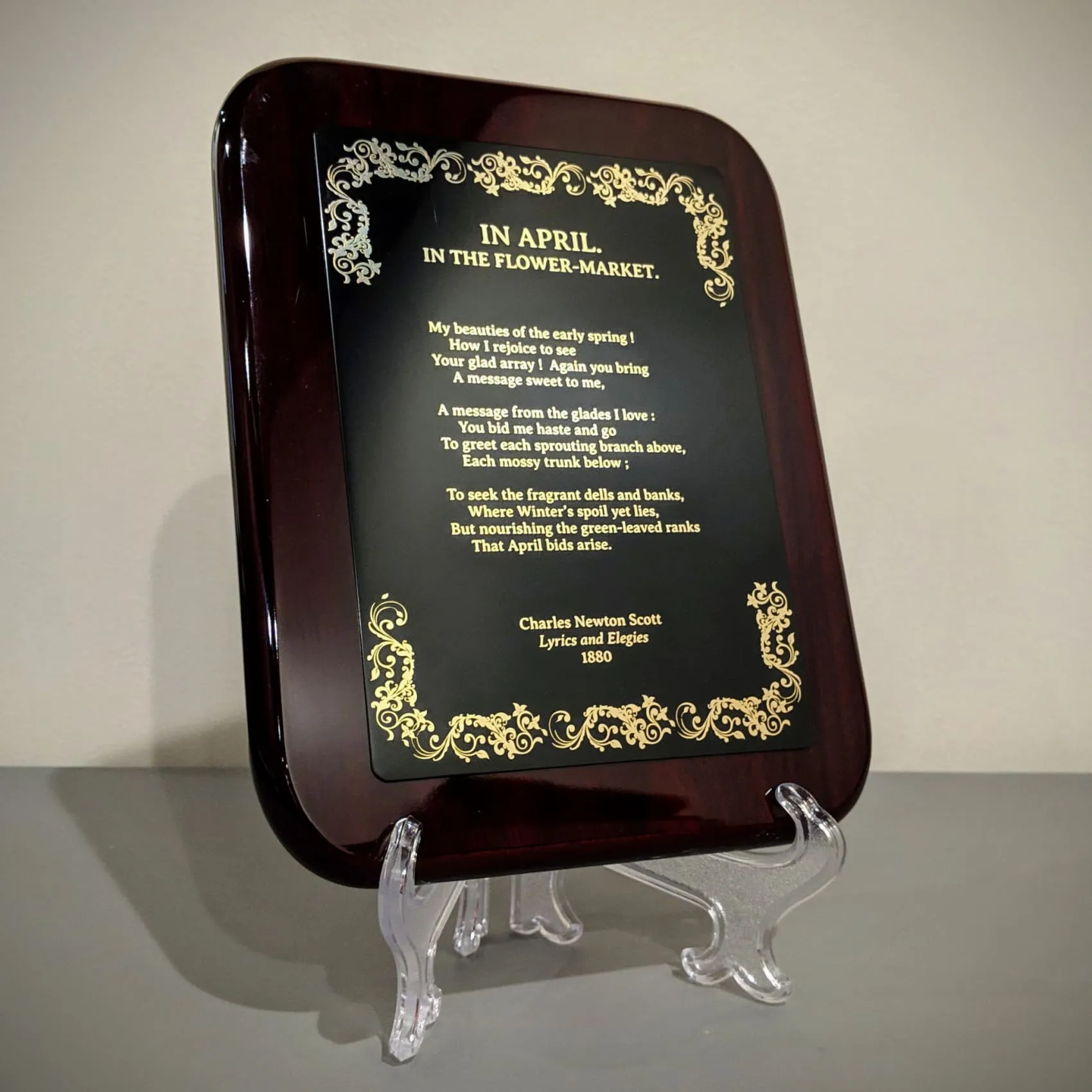 Piano Finish Plaque - Round Corners