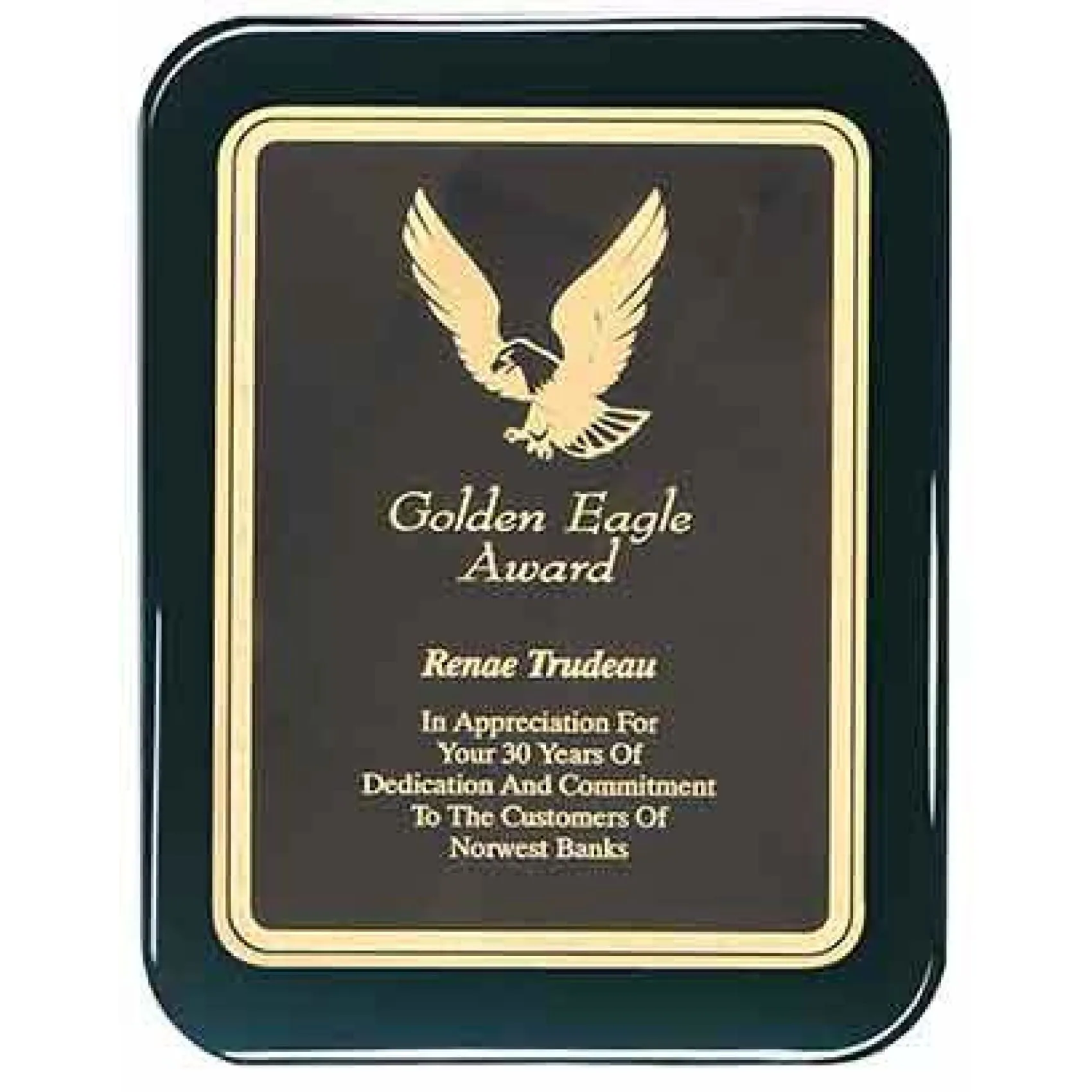 Piano Finish Plaque - Round Corners