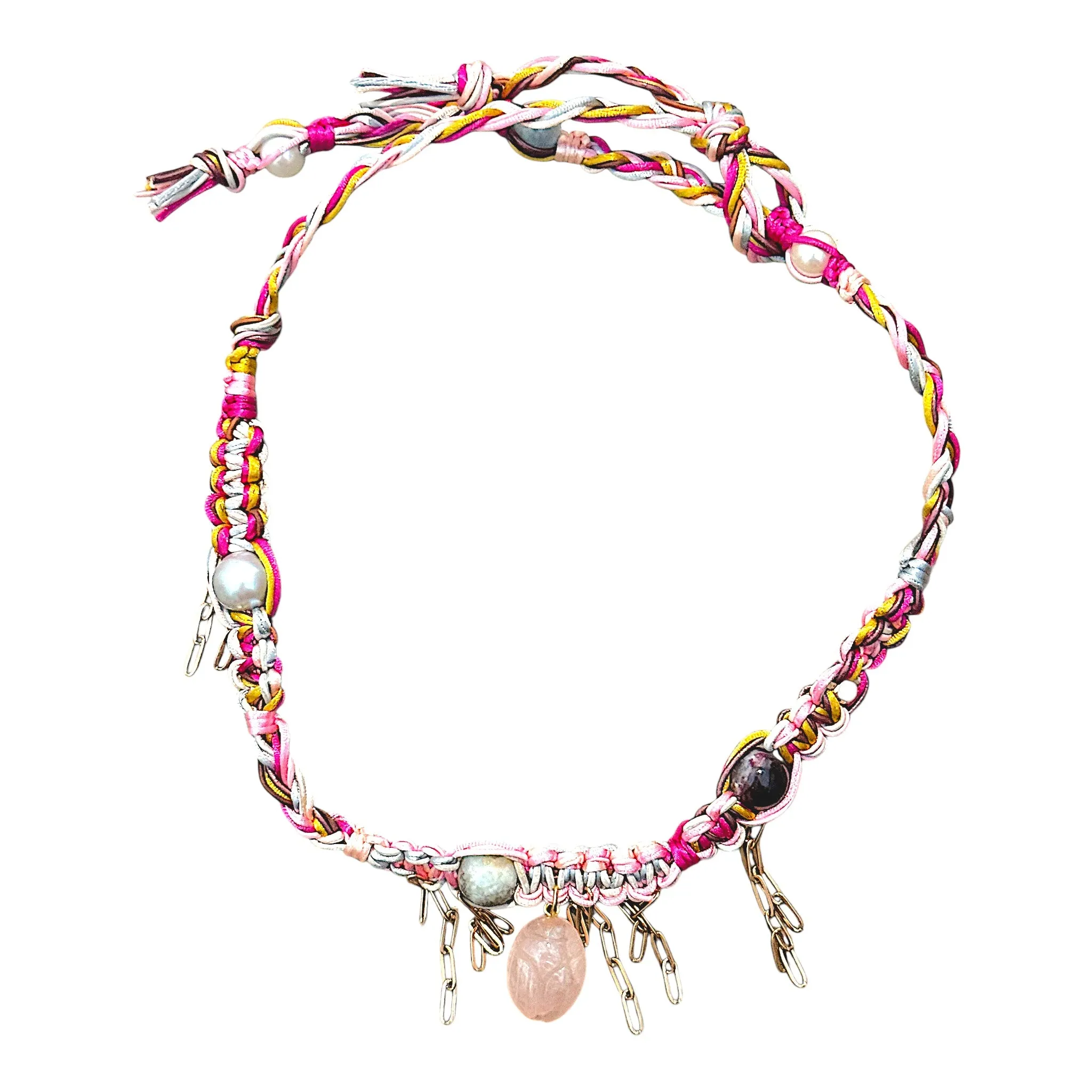 Pink Barbie Glow Scarab Rockstar Choker