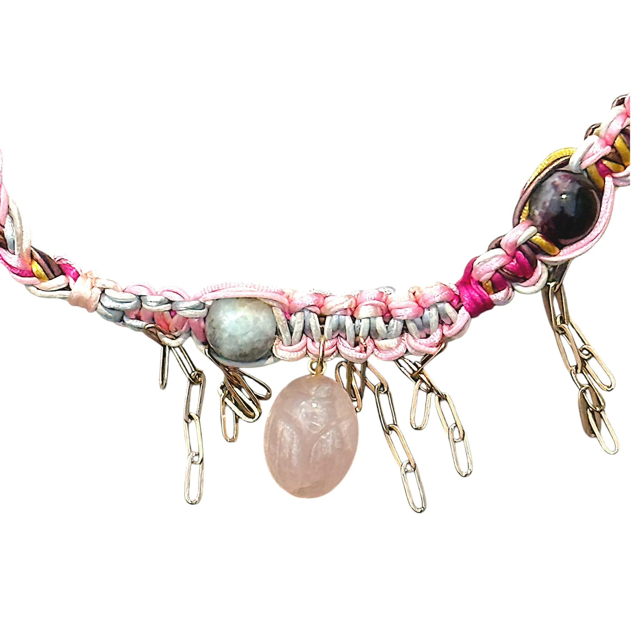 Pink Barbie Glow Scarab Rockstar Choker