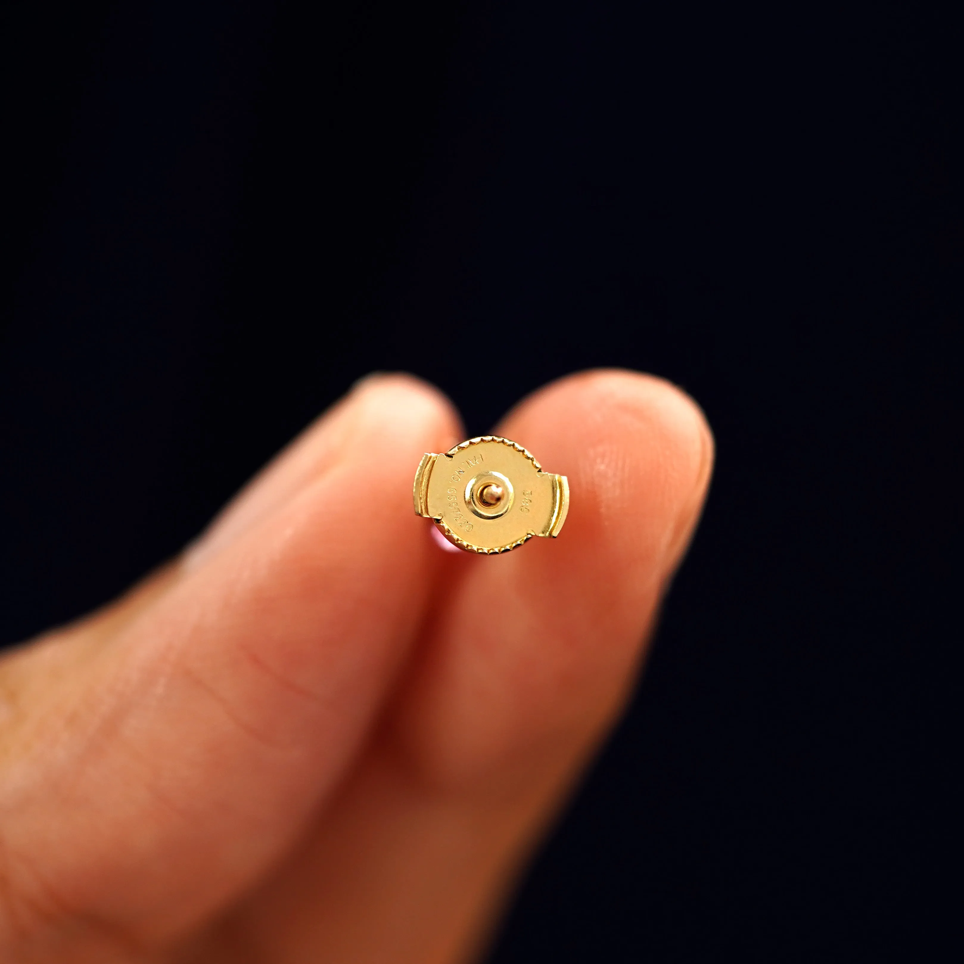 Pink Sapphire Pressure Lock Earring