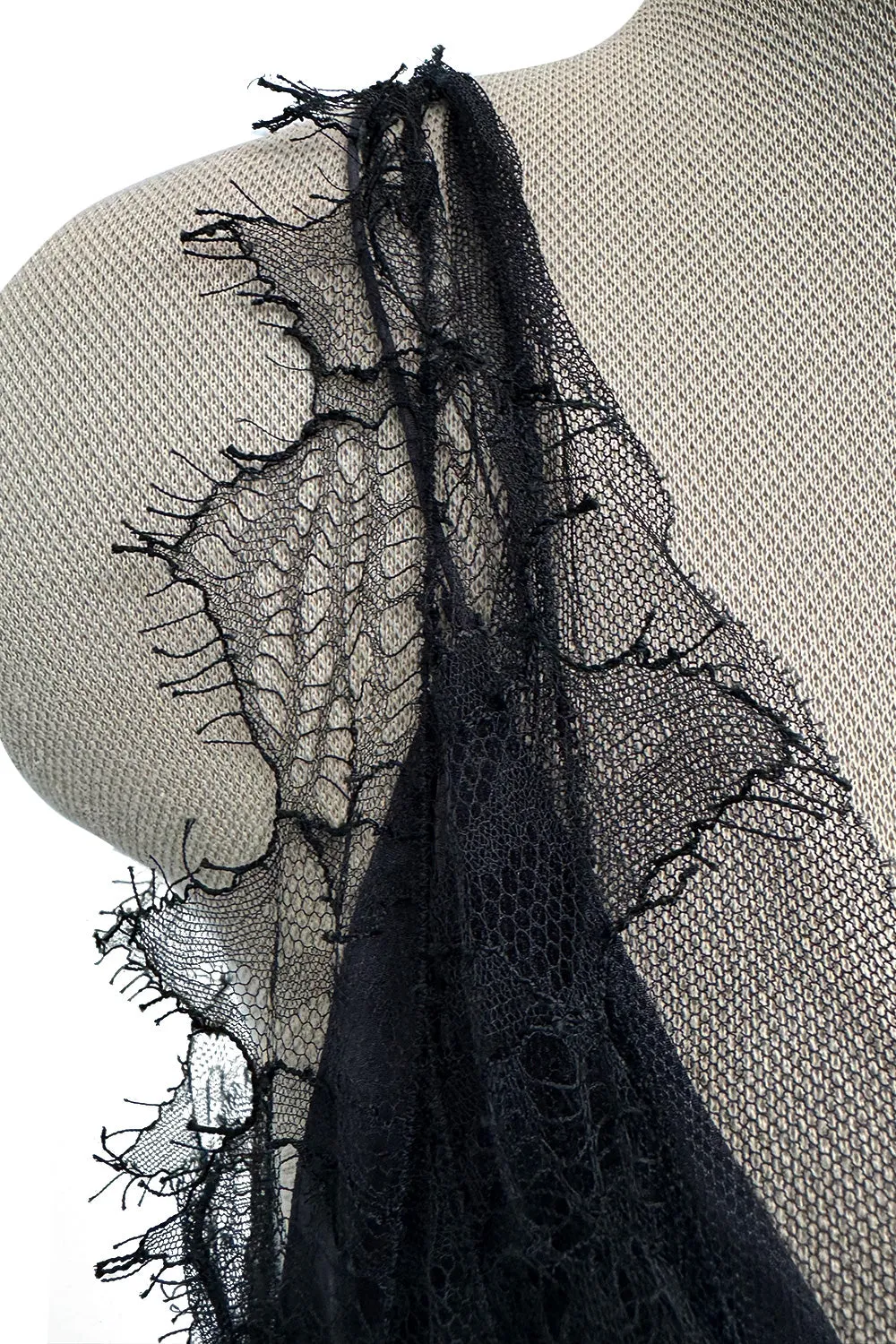 Prettiest Fall 2006 Christian Dior by John Galliano Black Silk & Net Dress w Beaded Detail