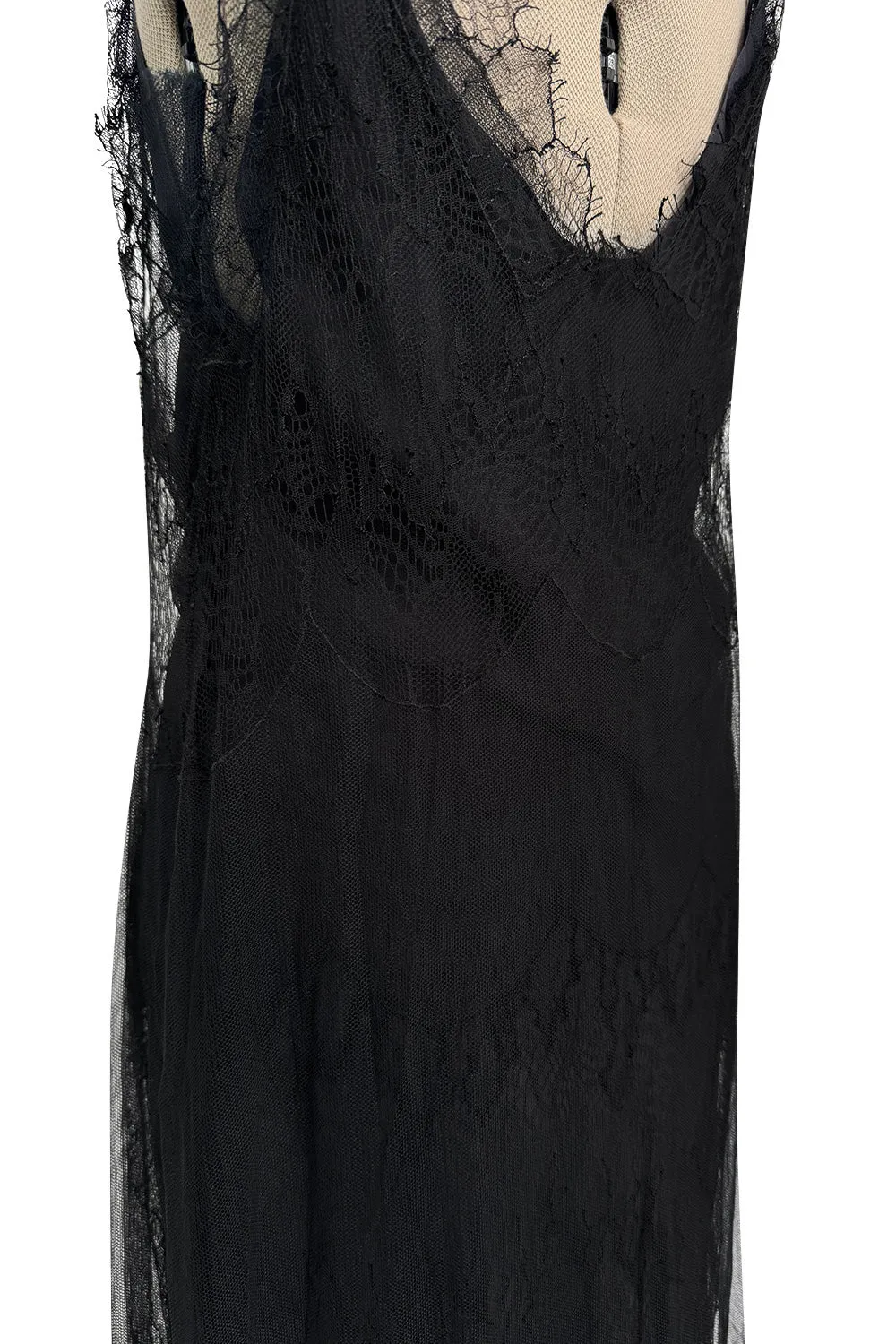 Prettiest Fall 2006 Christian Dior by John Galliano Black Silk & Net Dress w Beaded Detail