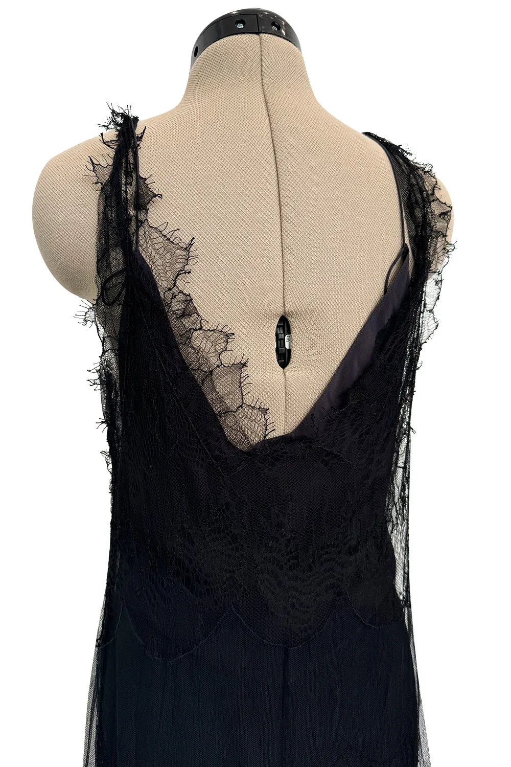 Prettiest Fall 2006 Christian Dior by John Galliano Black Silk & Net Dress w Beaded Detail