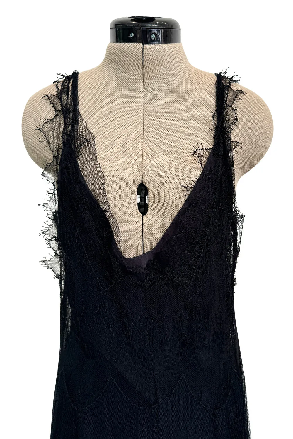 Prettiest Fall 2006 Christian Dior by John Galliano Black Silk & Net Dress w Beaded Detail