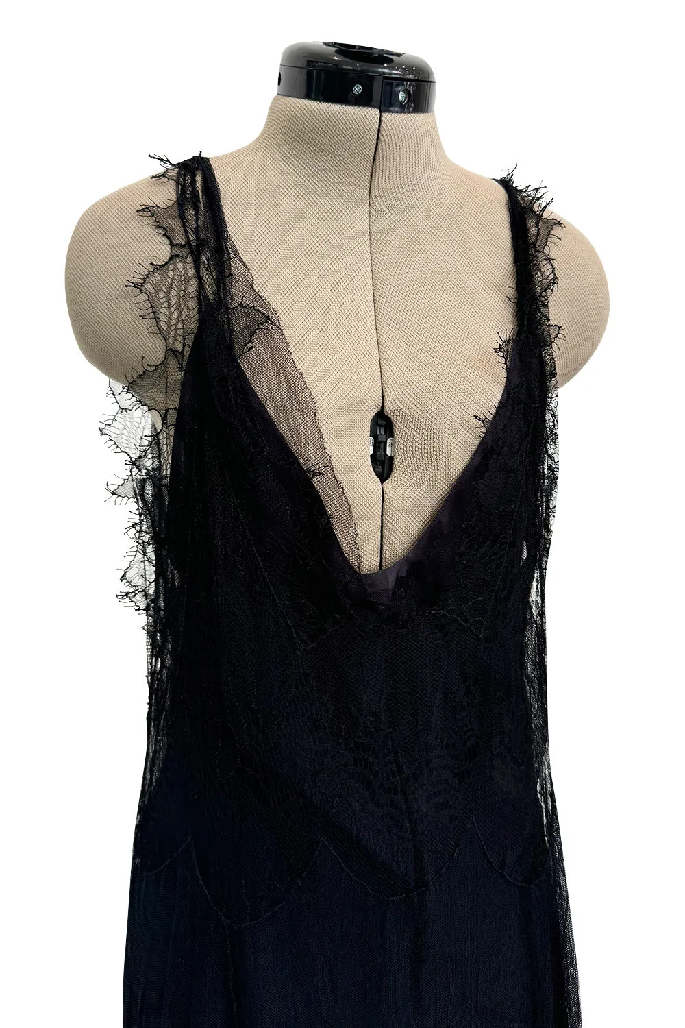 Prettiest Fall 2006 Christian Dior by John Galliano Black Silk & Net Dress w Beaded Detail