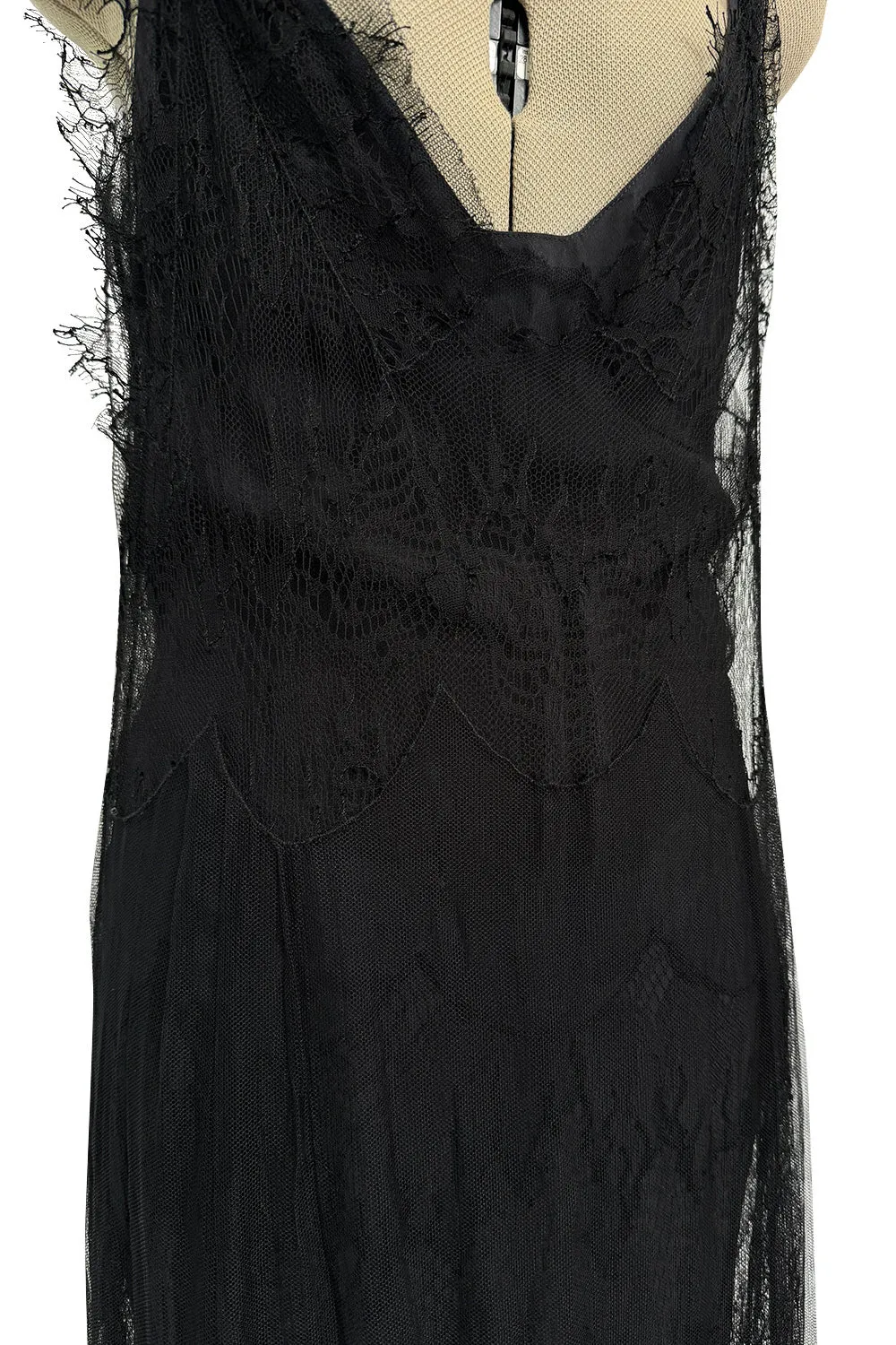 Prettiest Fall 2006 Christian Dior by John Galliano Black Silk & Net Dress w Beaded Detail
