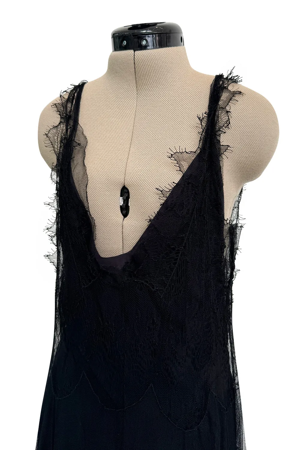 Prettiest Fall 2006 Christian Dior by John Galliano Black Silk & Net Dress w Beaded Detail