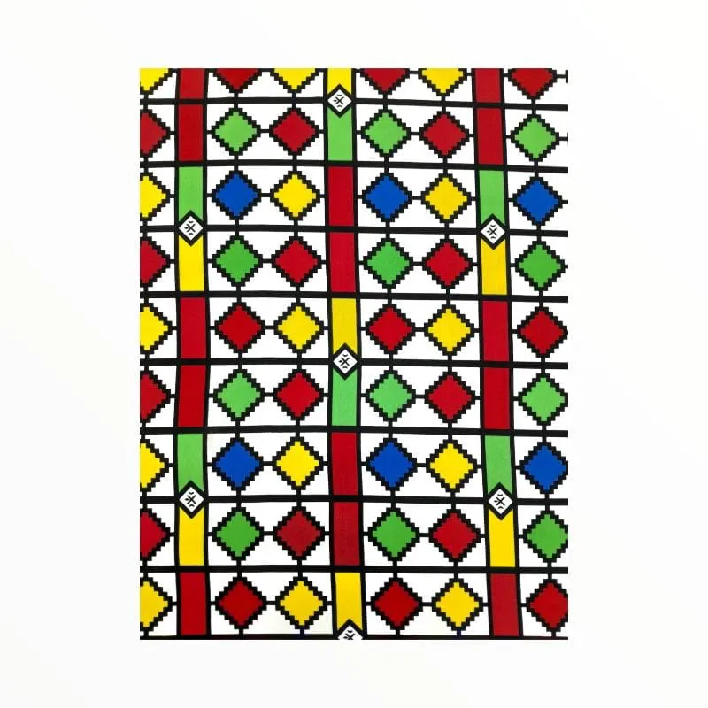 Printed Mini Matt Design 7 Ndebele Collection 140 cm