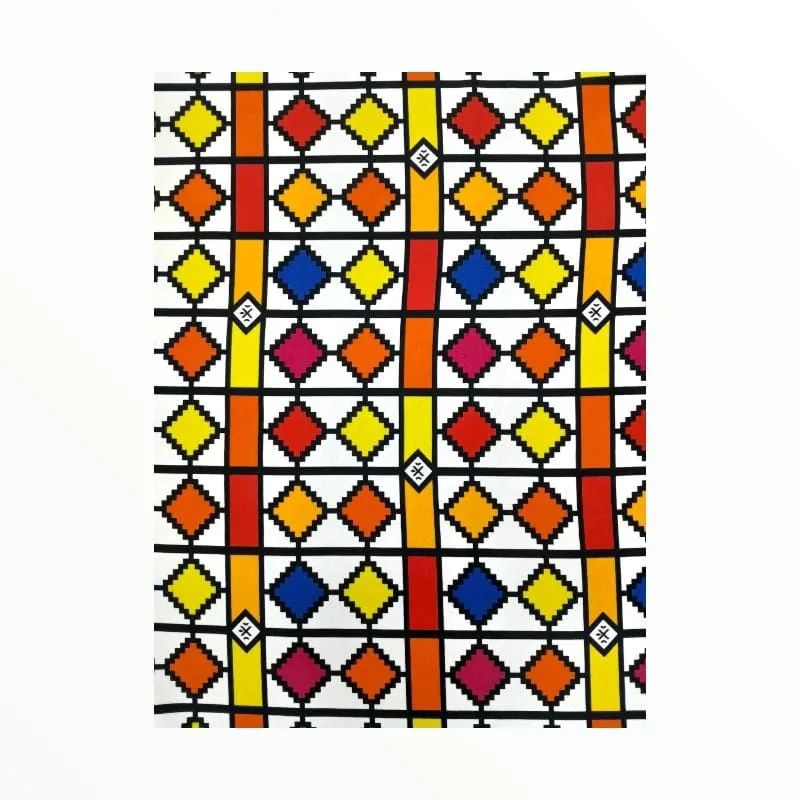 Printed Mini Matt Design 7 Ndebele Collection 140 cm