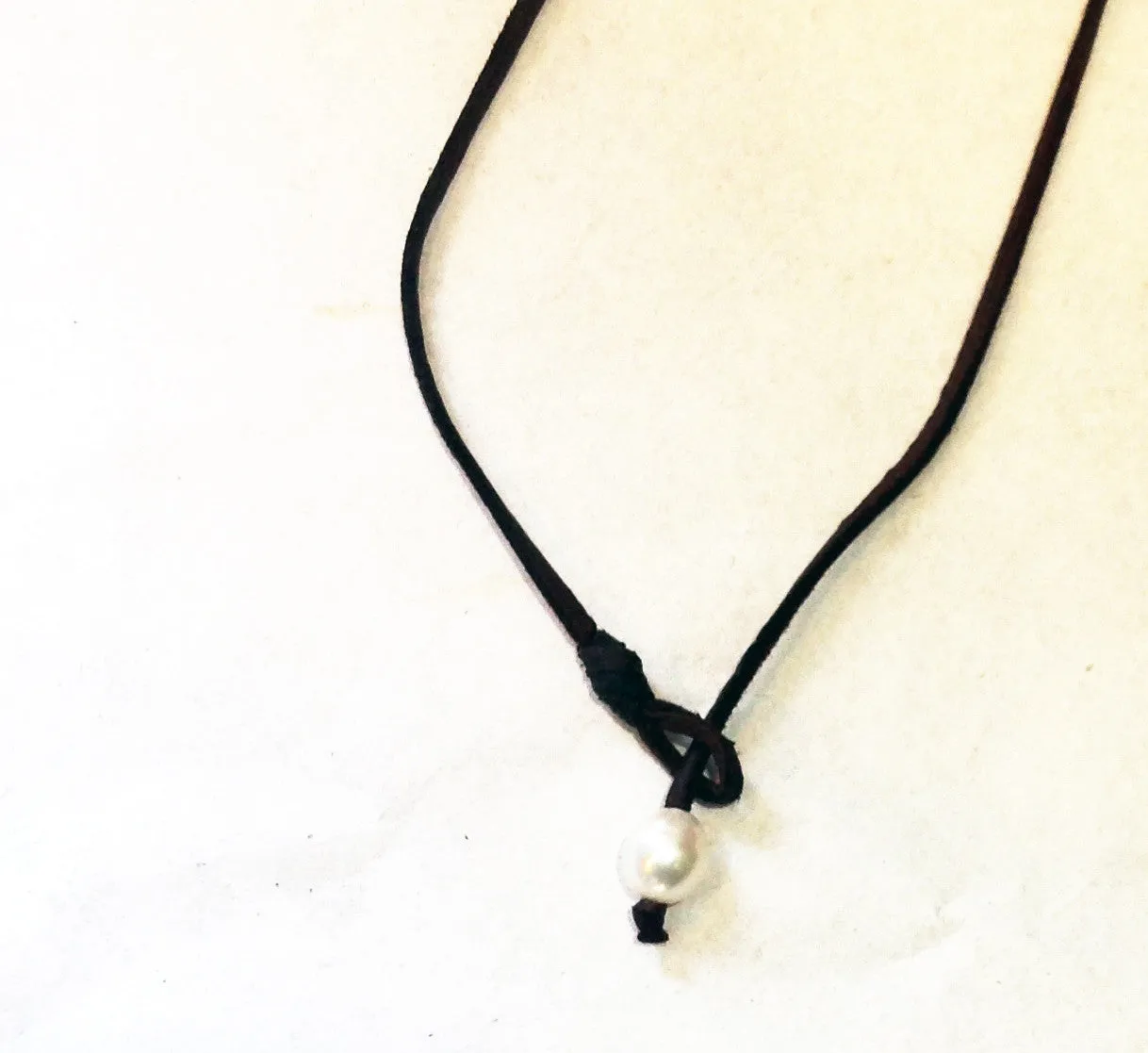 "One Love" Onyx and Pearl Unisex Necklace