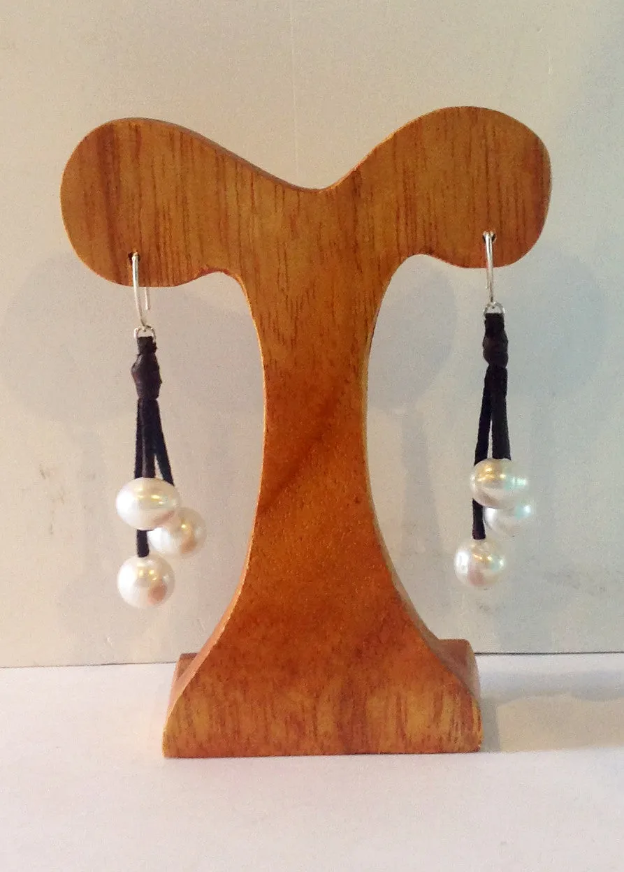 "Three's Company" Freshwater Pearl Earrings