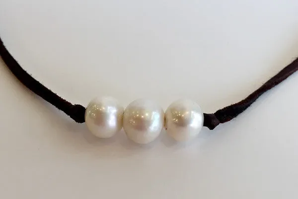 "Triple Scoop Knot" Freshwater Pearl Necklace