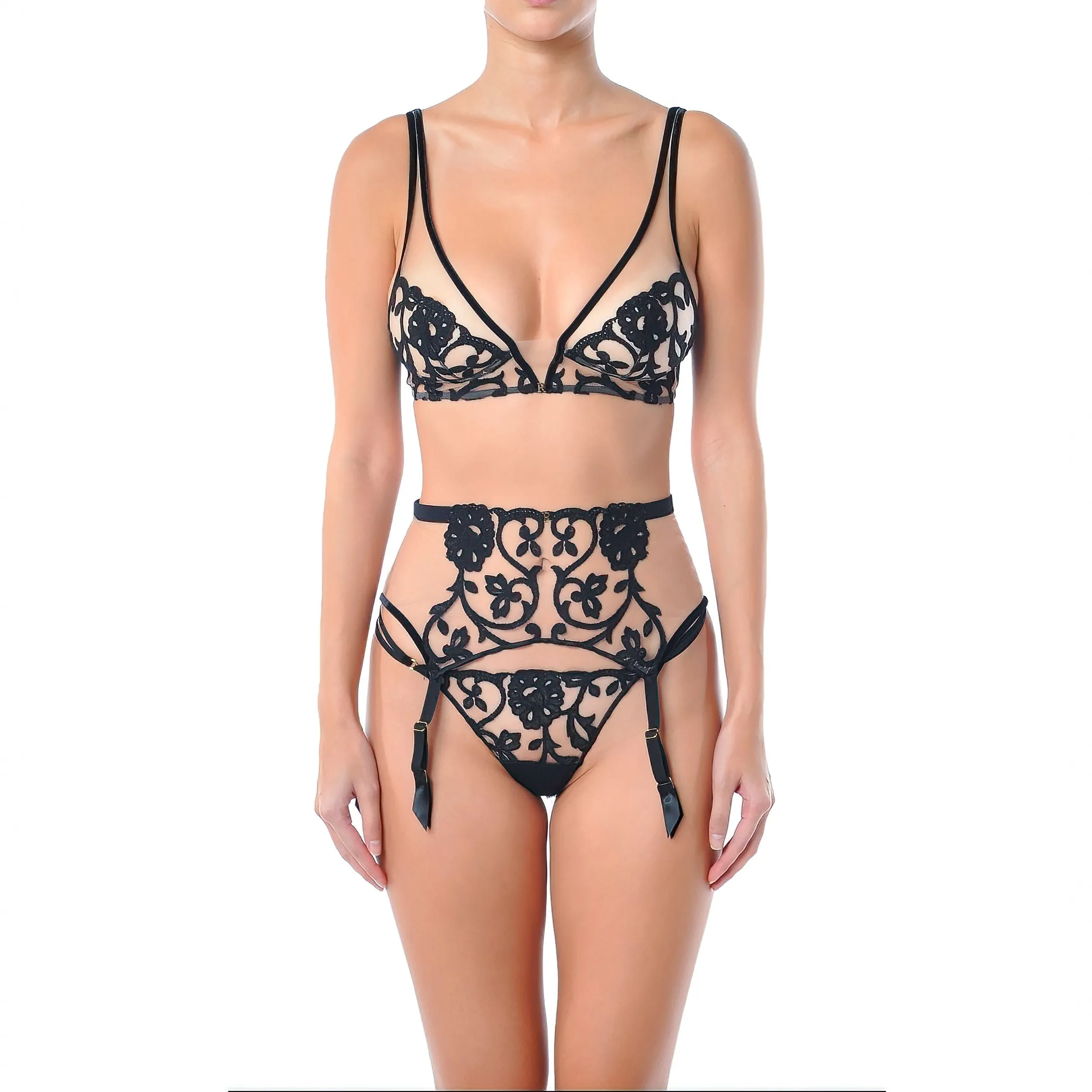 Ritratti Crystal Garter Belt