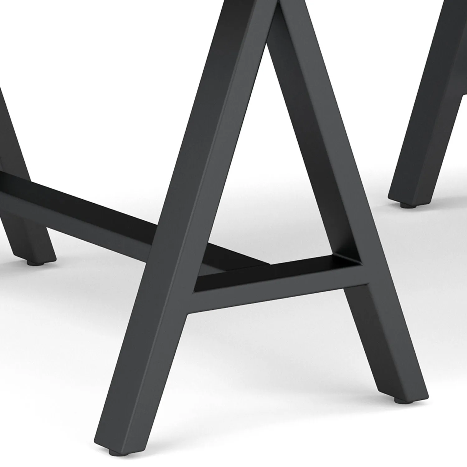 Sawhorse Solid Walnut Veneer and Metal Coffee Table