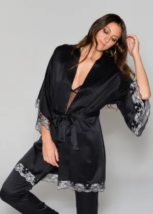 SCARLETT Robe in Black Silk