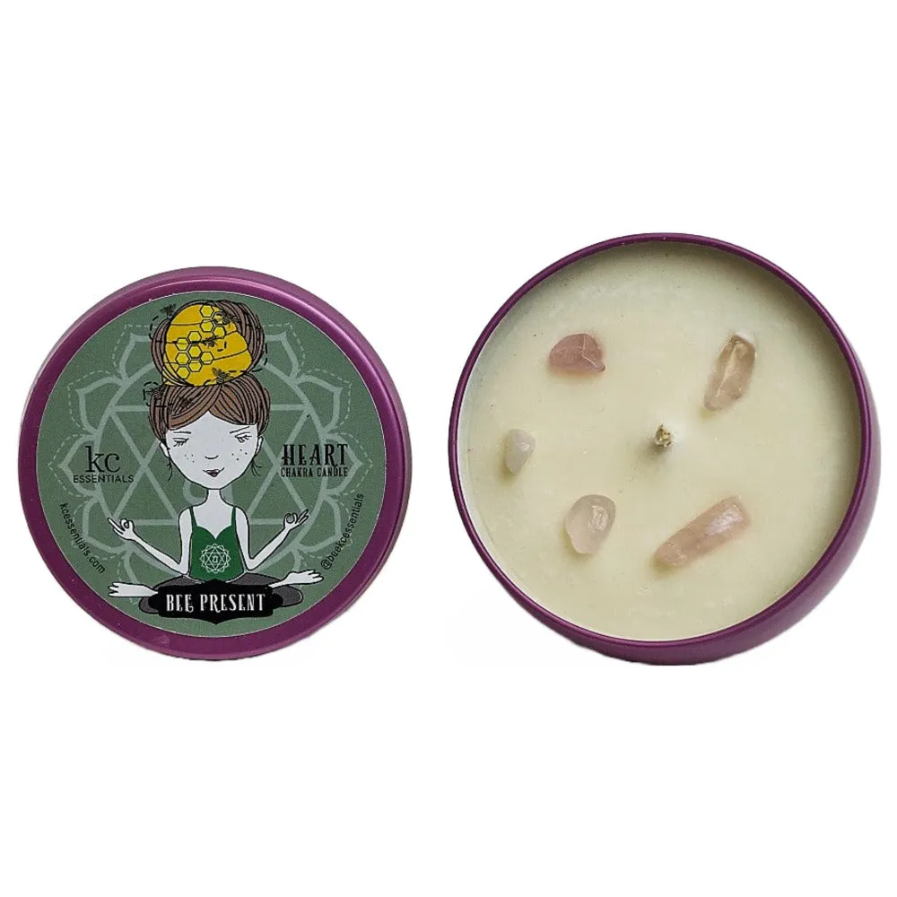 Scented Heart Chakra Candle in Lidded Tin