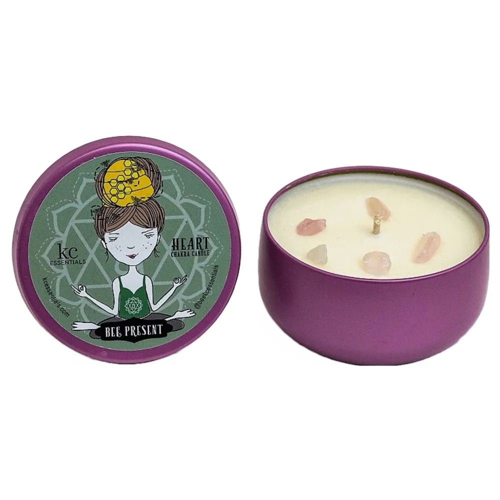 Scented Heart Chakra Candle in Lidded Tin