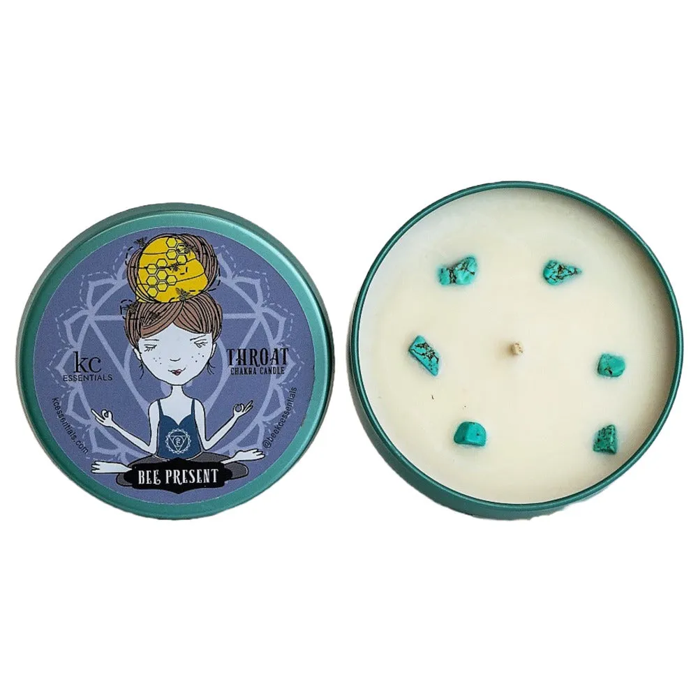Scented Throat Chakra Candle In Lidded Tin