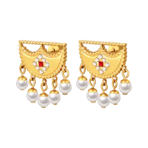 Shnaf / Earrings Pearl Gold