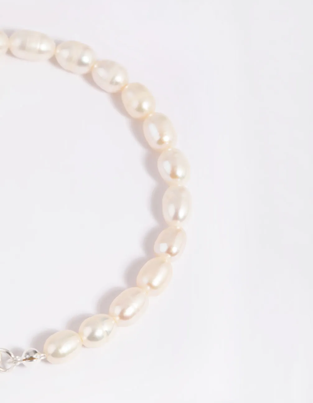 Silver Plated Pearl T & O Bracelet