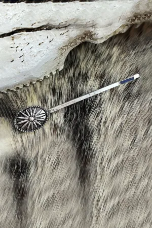 Silver Vintage Alloy Floral Western Hair Clip