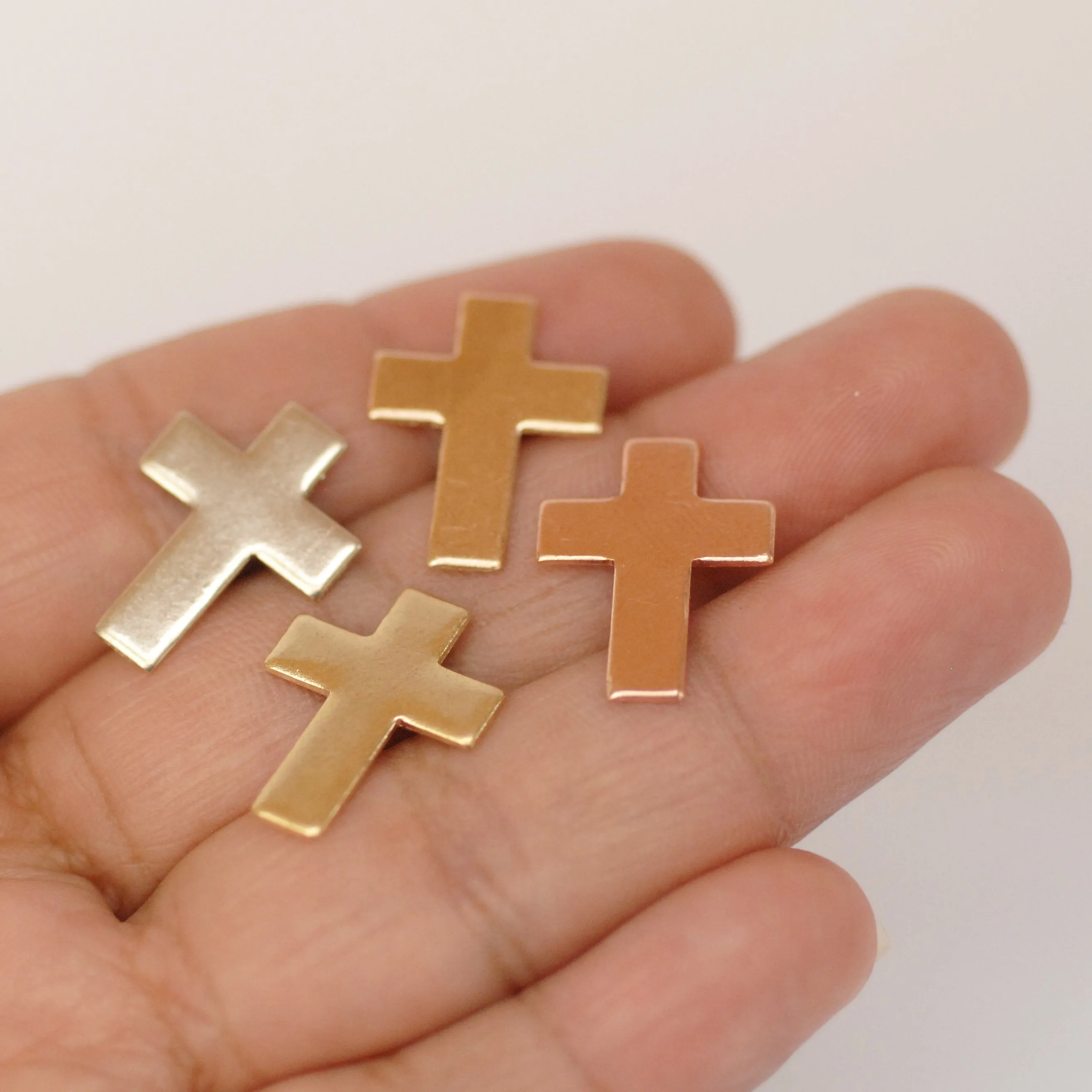 Simple Cross Shape metal blanks 18mm x 14mm for making jewelry, pendants and earrings