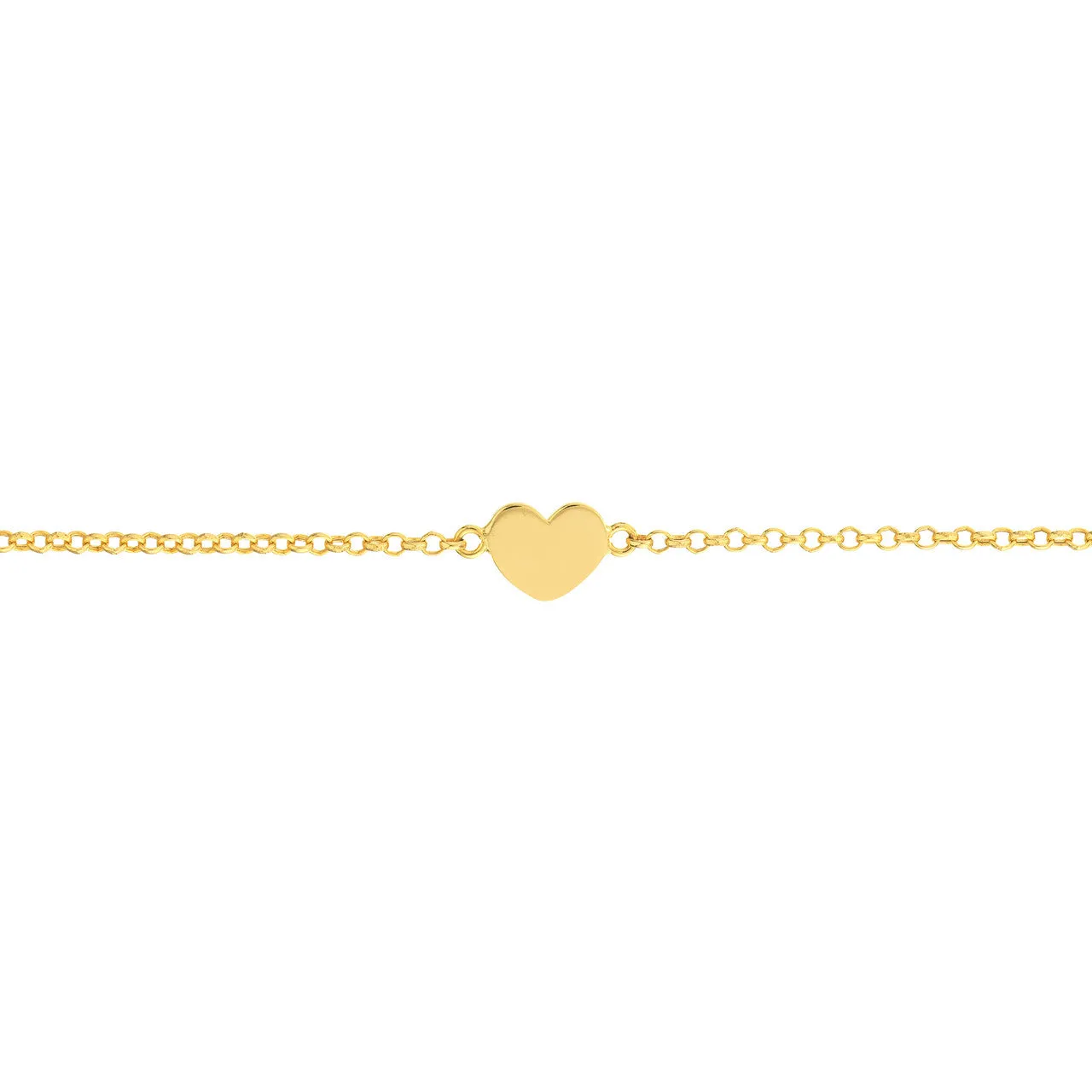 Simple Mini Heart On Rolo Anklet