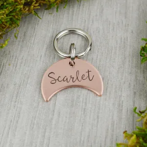 Simple Moon Pet ID Tag
