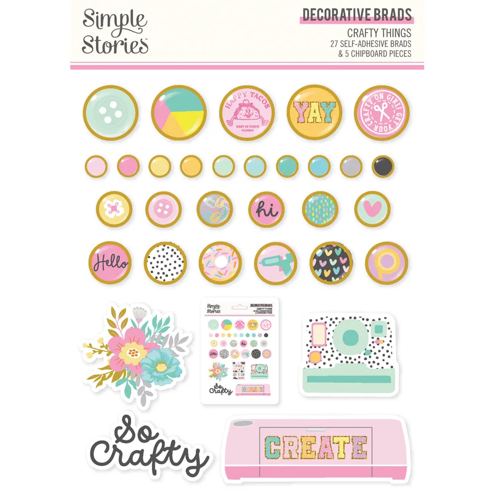 Simple Stories - Crafty Things - Decorative Brads